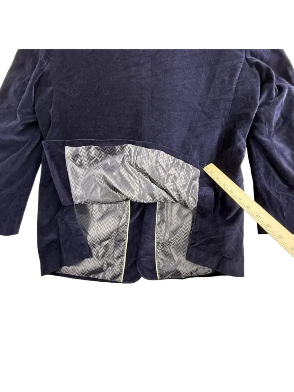 Camiloni Italia Blazer Mens 48 Navy Cotton Velvet Sport Coat Jacket Casual Party